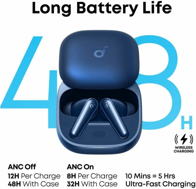 Kufje wireless ANKER Soundcore Liberty 5 (A3957G31), ANC 3.0, Dolby Audio, Hi-Res LDAC, Bluetooth 5.4, IP55, blu