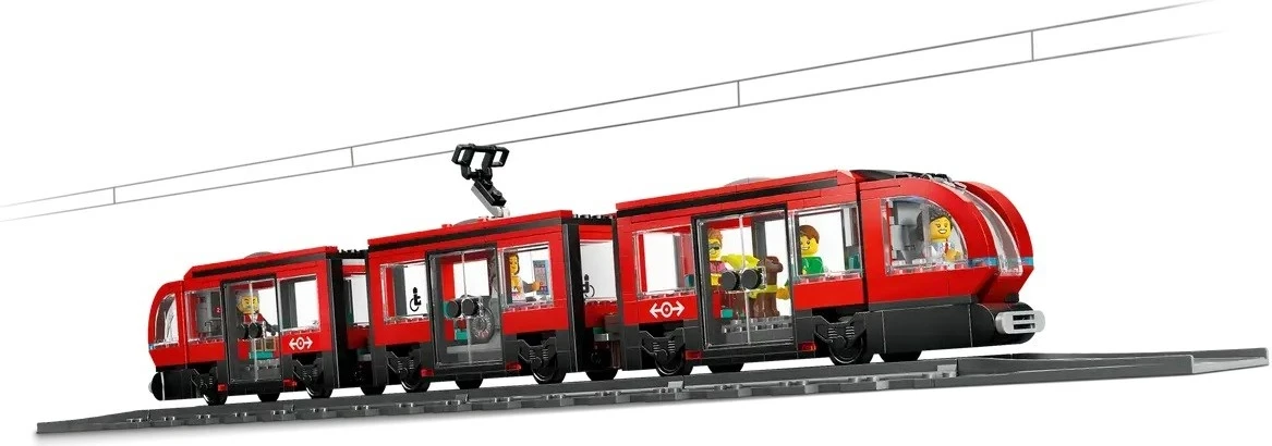 Set LEGO CITY 60423 Downtown Streetcar and Station