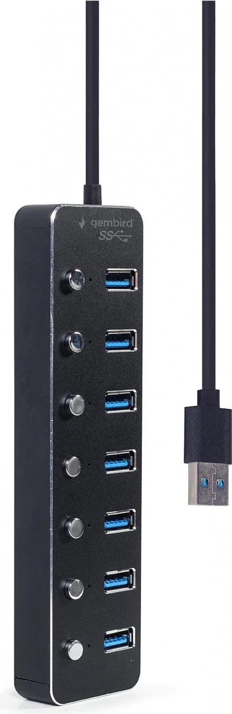 HUB USB 3.1 Gembird 7-portowy, i zi