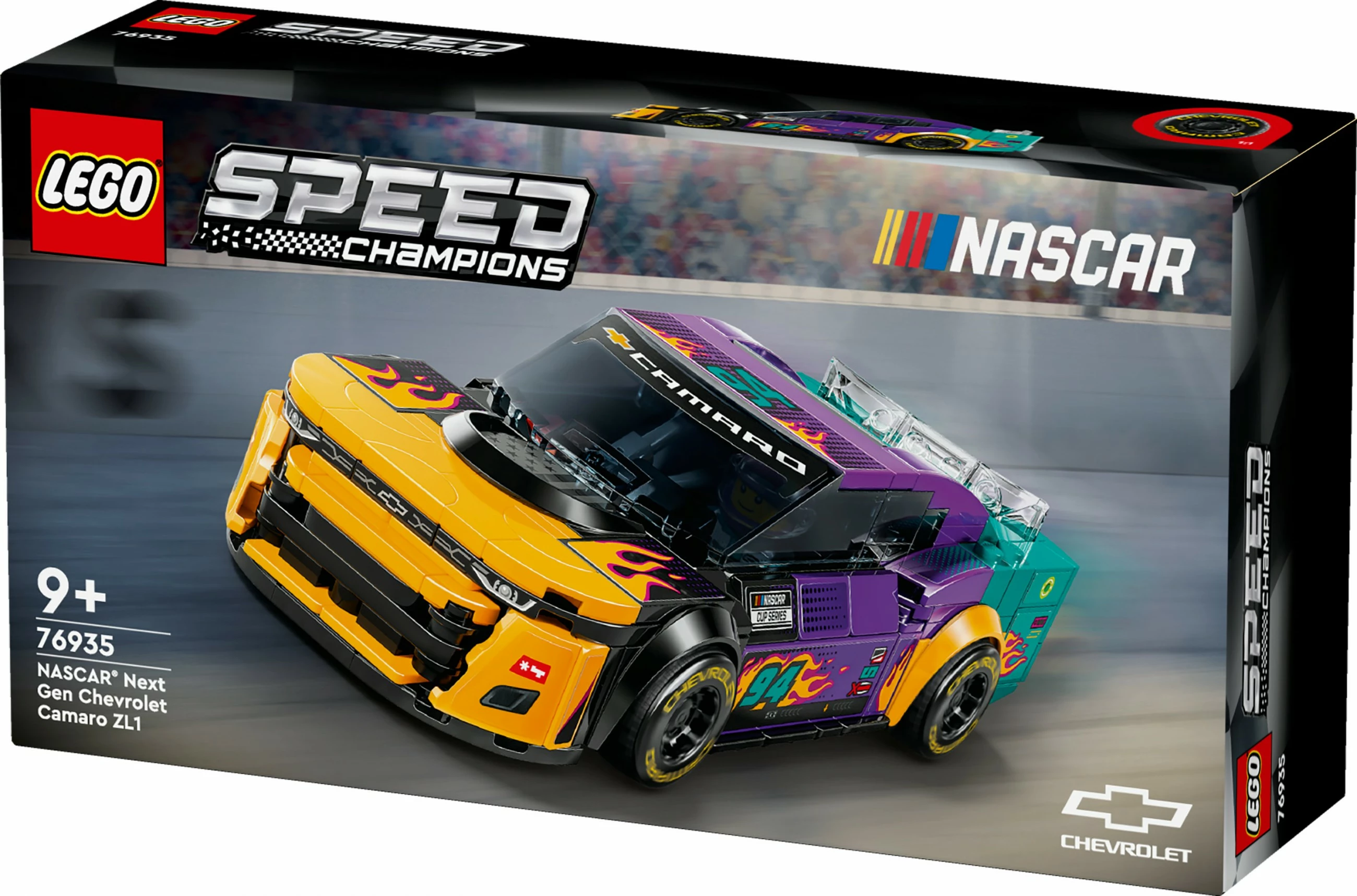 Set ndërtimi LEGO NASCAR Next Gen Chevrolet Camaro ZL1, 328 copë, shumëngjyrësh