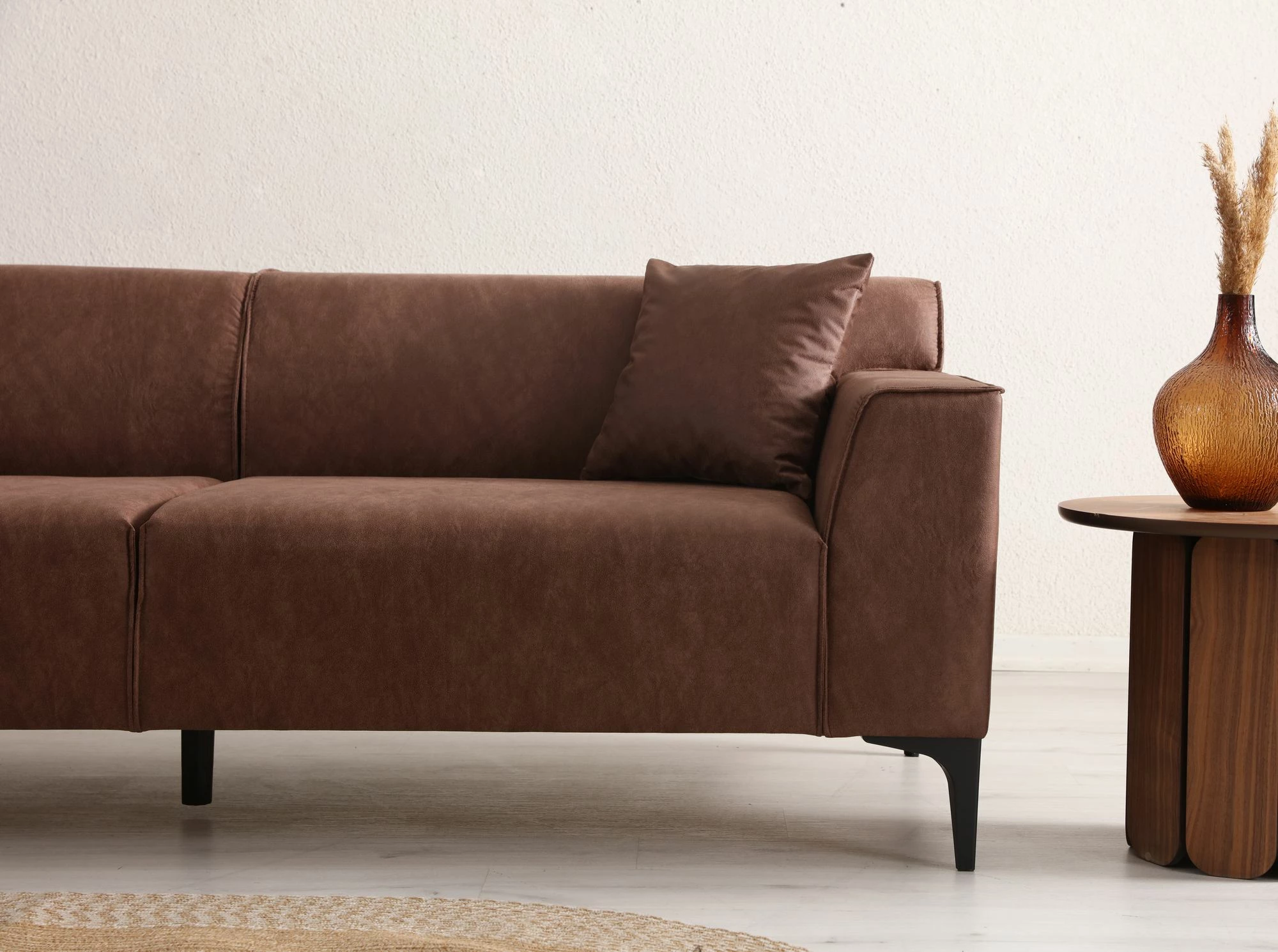 Divan treshe New Petra 3, ngjyrë konyak, Atelier del Sofa