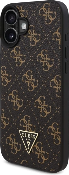 Mbështjellës Guess Triangle për iPhone 16 Plus, i zi