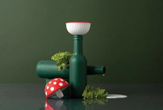 Trichter OTOTO Magic Mushroom, dizajn kërpudhe, kuqe-bardhë