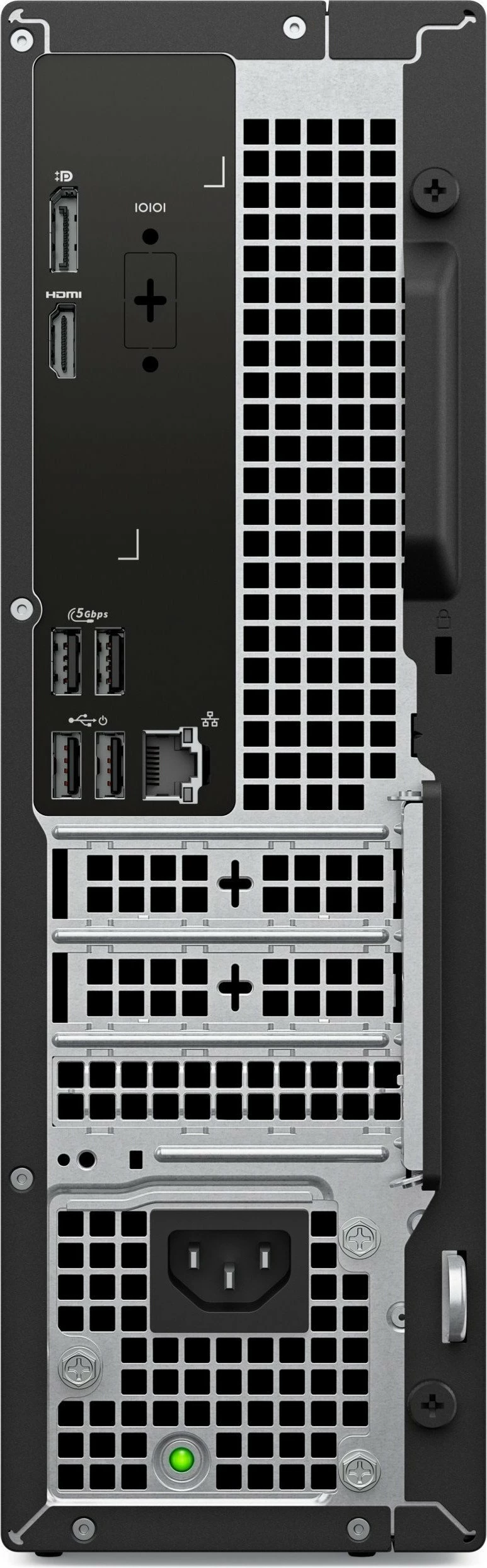 Kompjuter desktop Dell Slim ECS1250, Core i3-14100, 8GB DDR5, 512GB M.2 PCIe SSD, Intel UHD 730, Windows 11 Pro, set me tastierë & maus, i zi