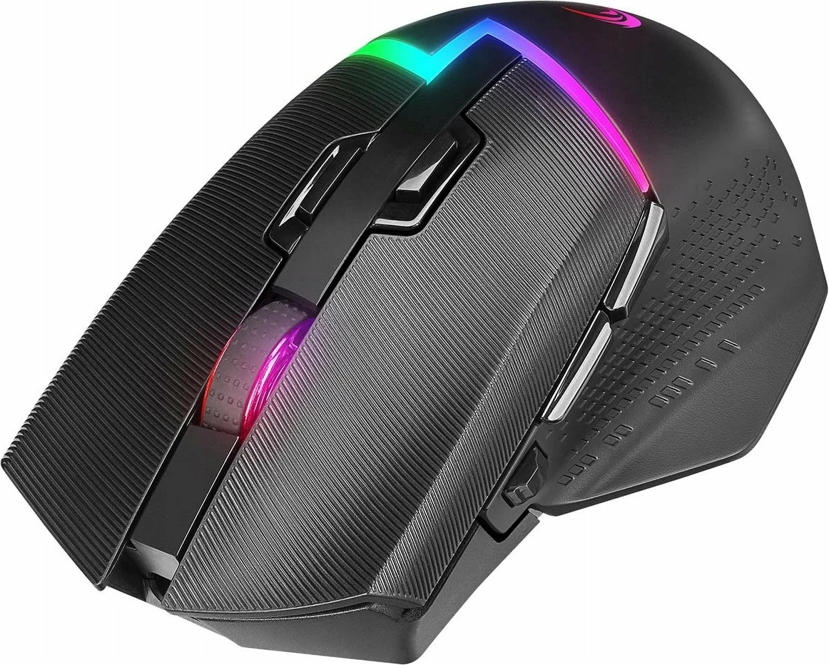 Maus gaming wireless Rampage Drop M3 V2 24000 DPI, Bluetooth/2.4 GHz, RGB, Black, set me kabllo USB-A në USB-C 1.2 m + adapter USB-A në USB-C + sliderë rezervë