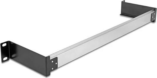 Panel shinë DIN DeLOCK 19", 1U, metal, montim horizontal/vertikal, i zi