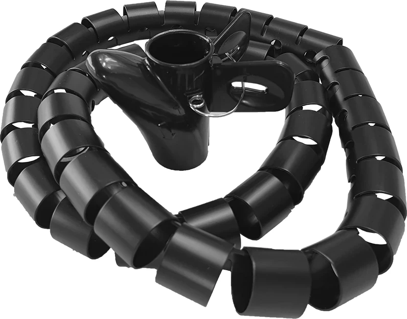 Mbështjellës kabllosh UVI Desk Tube UVITCS 100 x 3 cm, i zi