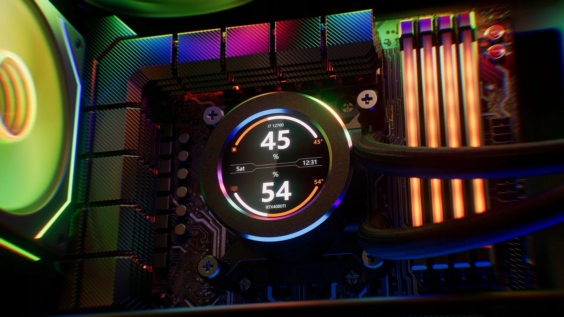 Ftohës me ujë Krux HydroGlance 360 ARGB LCD KRXE004, radiator 360mm, 3x120mm PWM