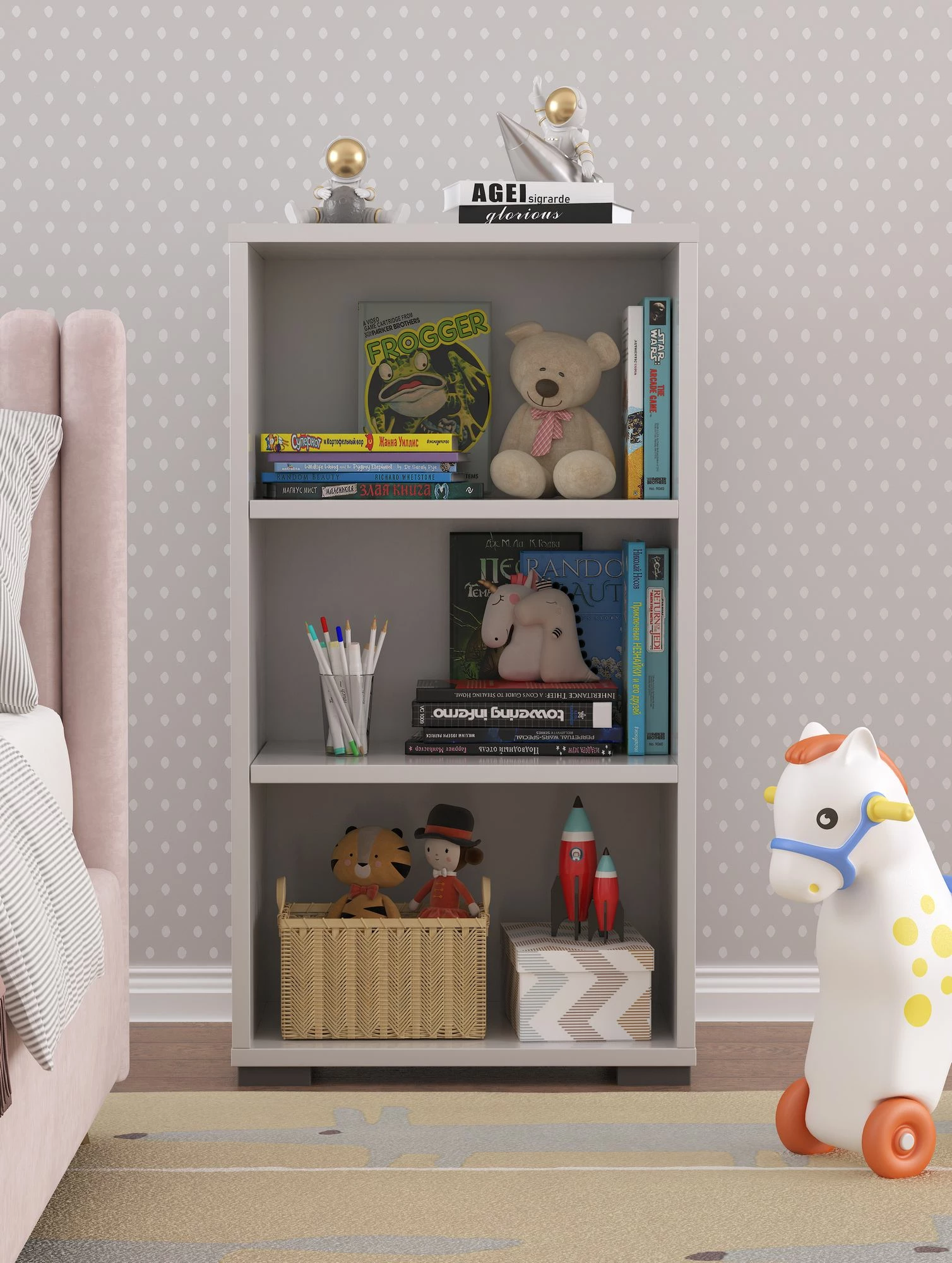 Raft librash Hanah Home, Key, i bardhë