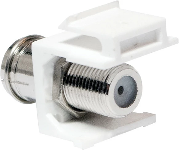 Adapter keystone LogiLink, IEC femër në F-Type femër, i bardhë
