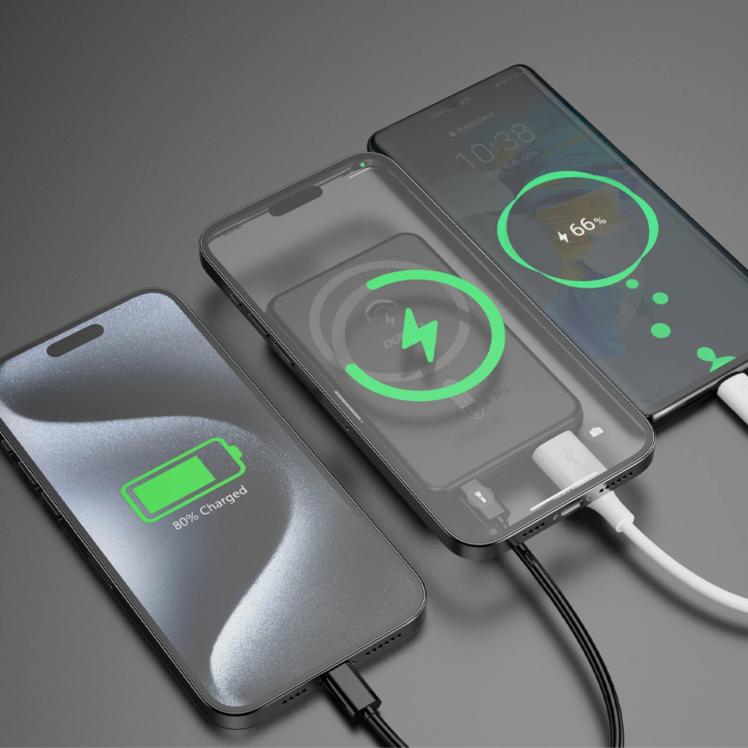 Powerbank Dudao K14S, 5000mAh, MagSafe, USB-C/USB-A, e zezë