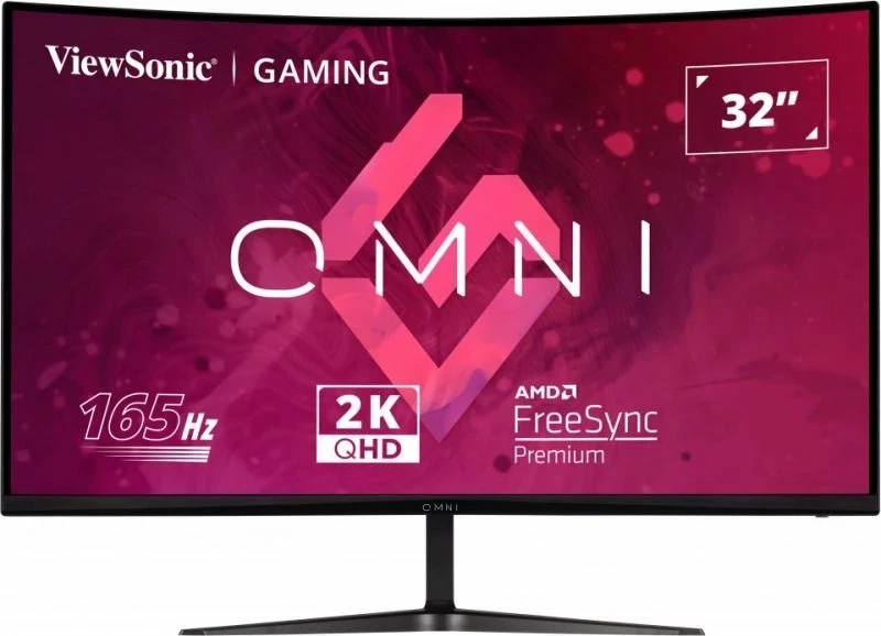 Monitor gaming ViewSonic VX3218C-2K 32\" WQHD 165Hz 1ms i lakuar, i zi