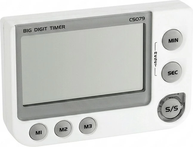 Timer elektronik TFA 38.2024, deri 99 min, 2x AAA, i bardhë