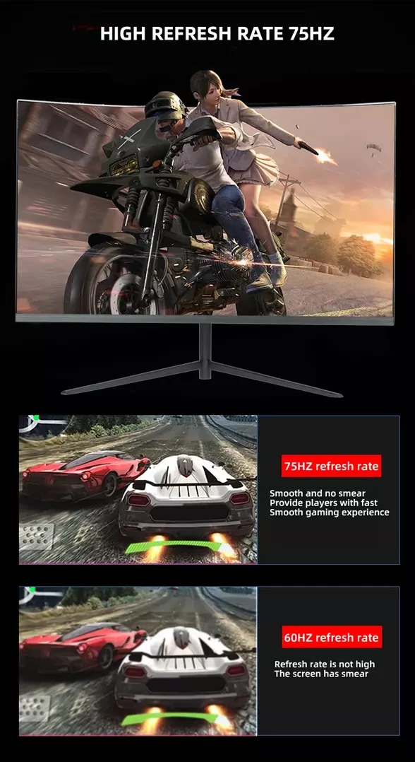 24 Inch Curved Monitor Gaming STARDOM ZP2475 75Hz