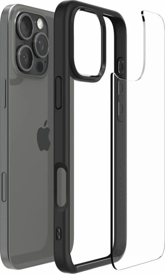 Mbështjellës Spigen Ultra Hybrid për iPhone 16 Pro, Matte Black