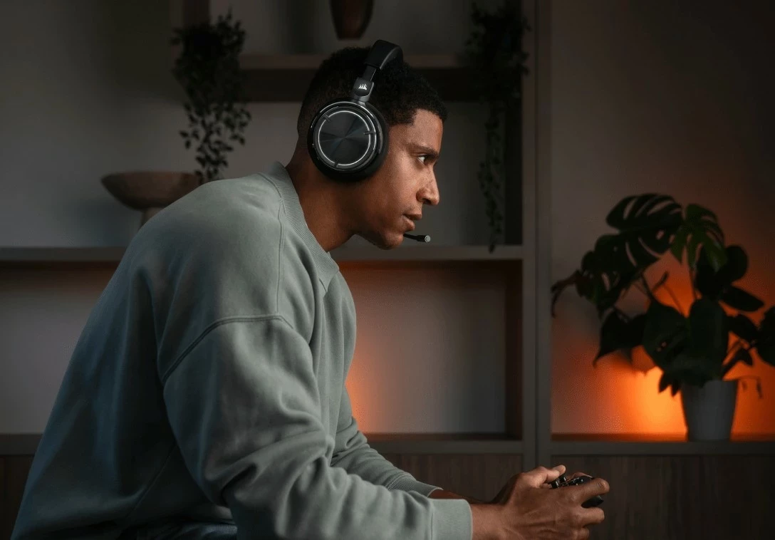Kufje gaming Corsair Virtuoso Max Wireless, ANC, Dolby Atmos, RGB, të zeza
