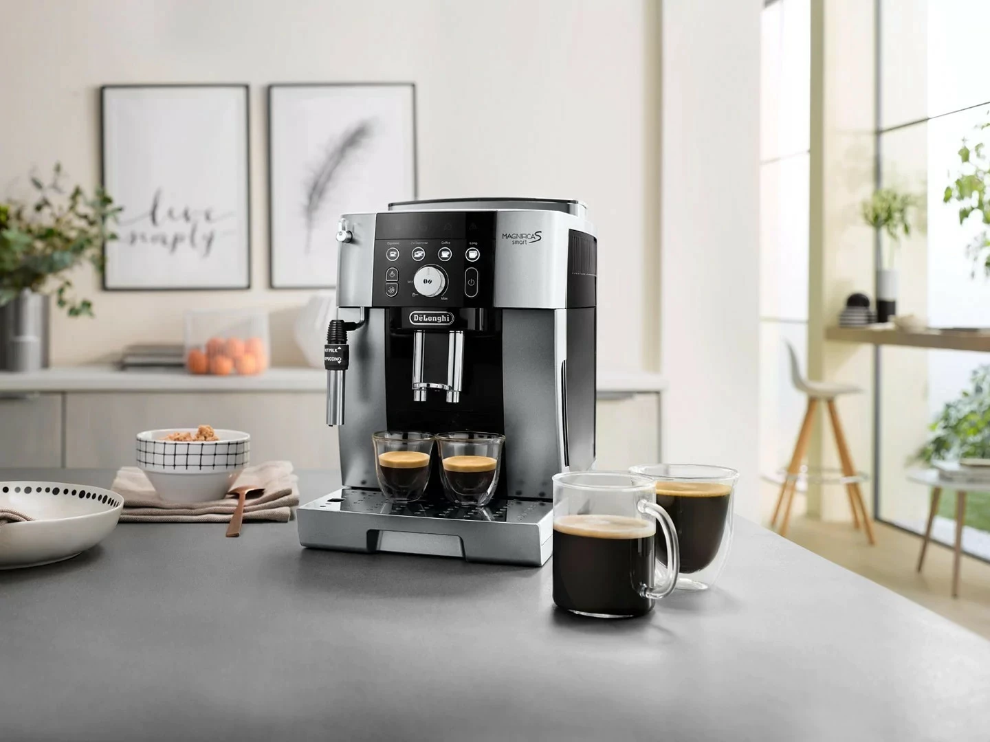 Aparat kafeje De'Longhi Magnifica S Smart ECAM 250.23.SB, automatik, argjendtë