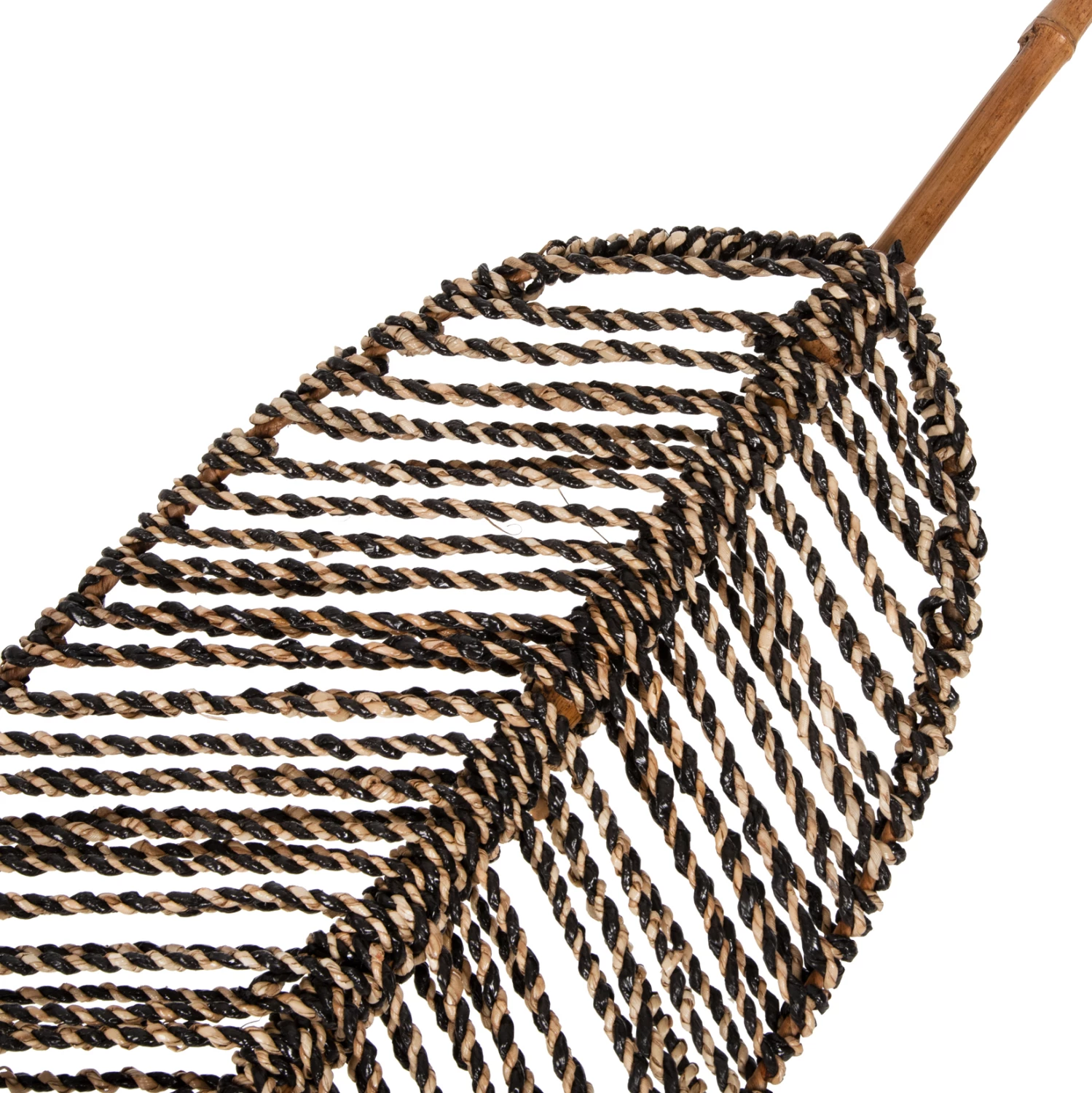 Gjethe dekorative, FH7823.02, bambu dhe bar deti, ngjyrë e zezë dhe natyrale, 30x200x3H cm