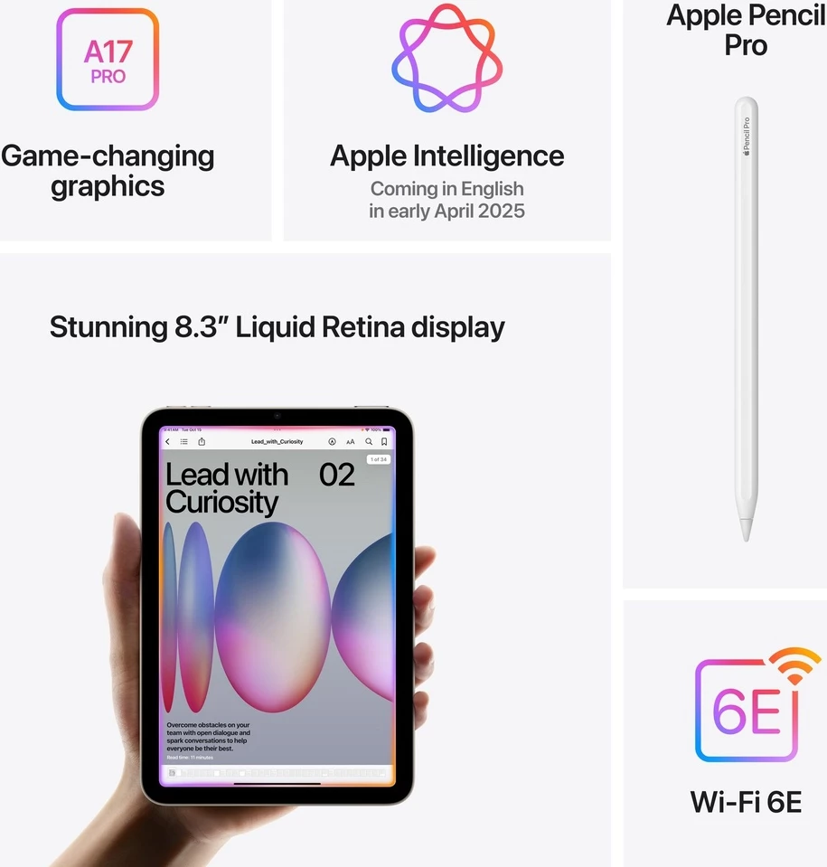 iPad mini (A17 Pro) 128GB Space Grey Wi-Fi