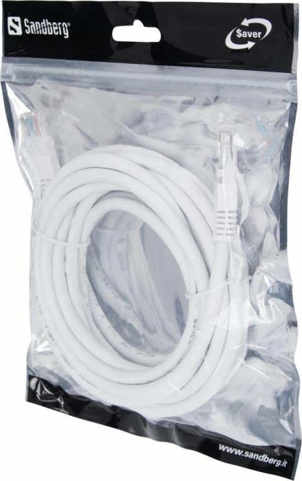 kabllo rrjeti SANDBERG UTP Cat6 306-96 5m RJ45, e bardhë