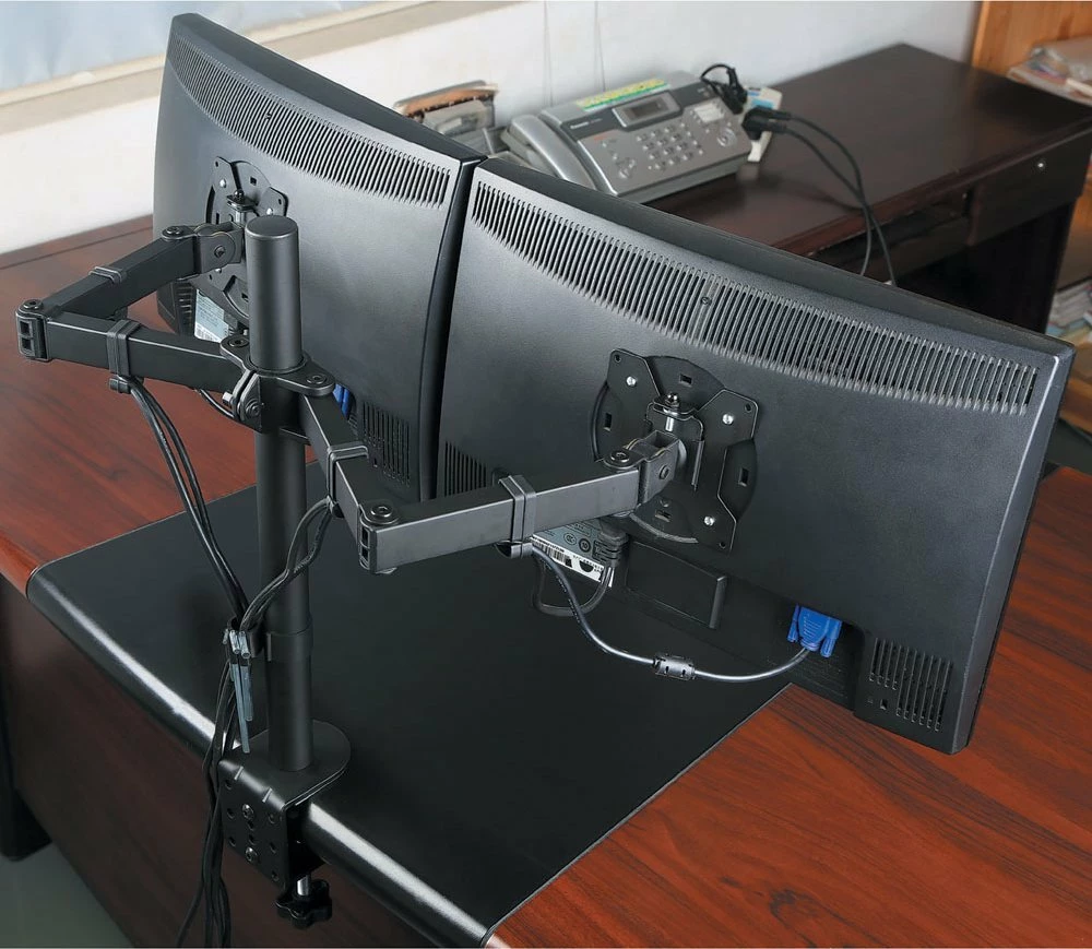 Mbajtës tavoline për 2 monitorë Art L-02N 13"-27", i zi