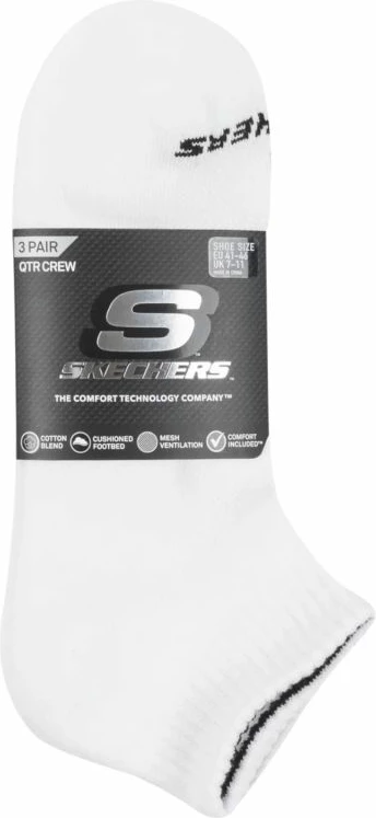 Çorape unisex Skechers S111035-107, të bardha, set prej 3 copë [Madhësia: 43 - 46]