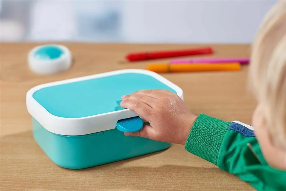 Kuti ushqimi për fëmijë Rosti Mepal Lunchbox Campus Animal Friends 107440065373, 18x13x6 cm, bardhë/turkez