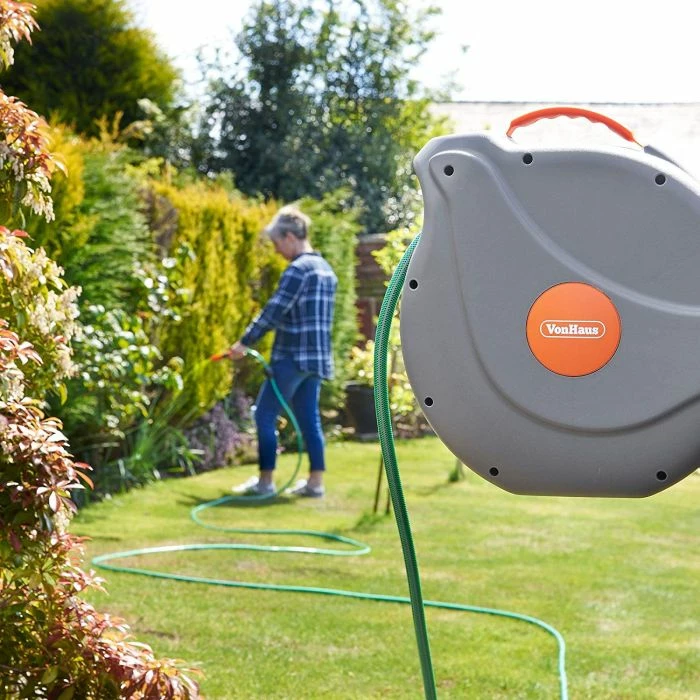 Rrotullues automatik zorre muri VONHAUS 2515289, 20 m, rrotullim 180°, gri/portokalli