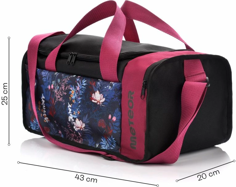 Çantë fitness Meteor, unisex, e zezë dhe e kuqe [Madhësia: Standarde]
