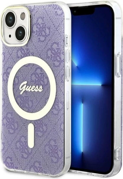 Mbështjellës Guess 4G MagSafe për iPhone 14, vjollcë
