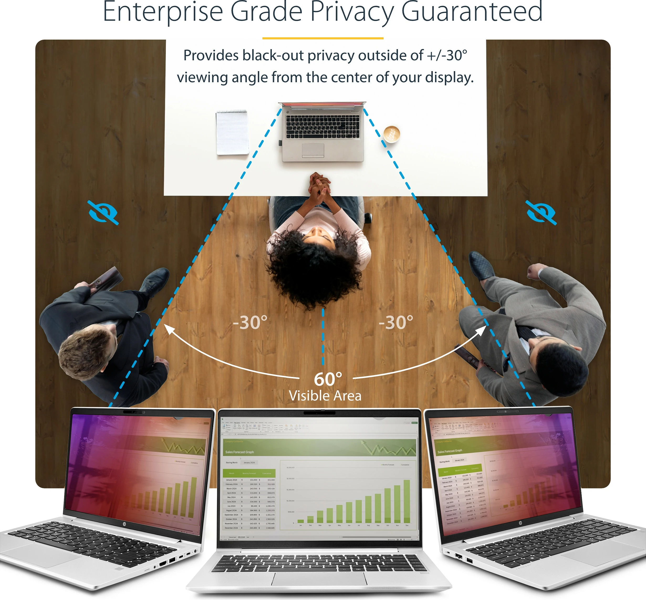 Filter privatësie për laptop StarTech 14IN, 14" 16:9, anti-glare, blue light, i zi