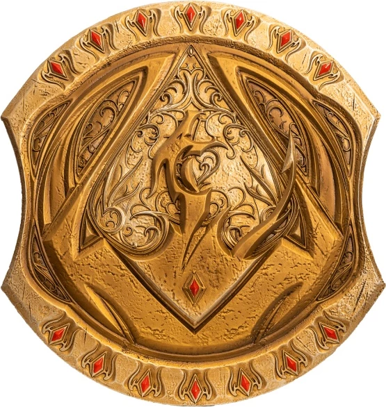 Replikë mburoje Gaya TESO Dragonguard 38 x 35 x 2 cm, poliresin, ari