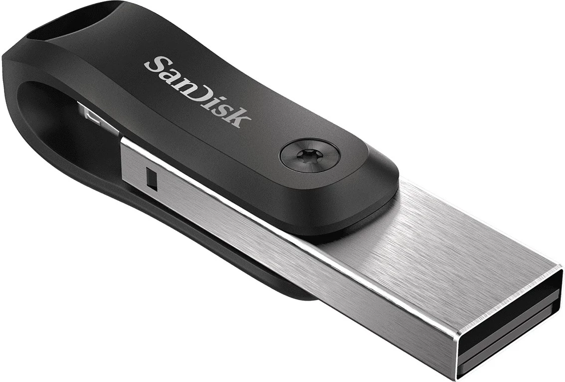 USB Flash SanDisk iXpand, 64 GB, USB Type-A / Lightning, Zi, Argjend