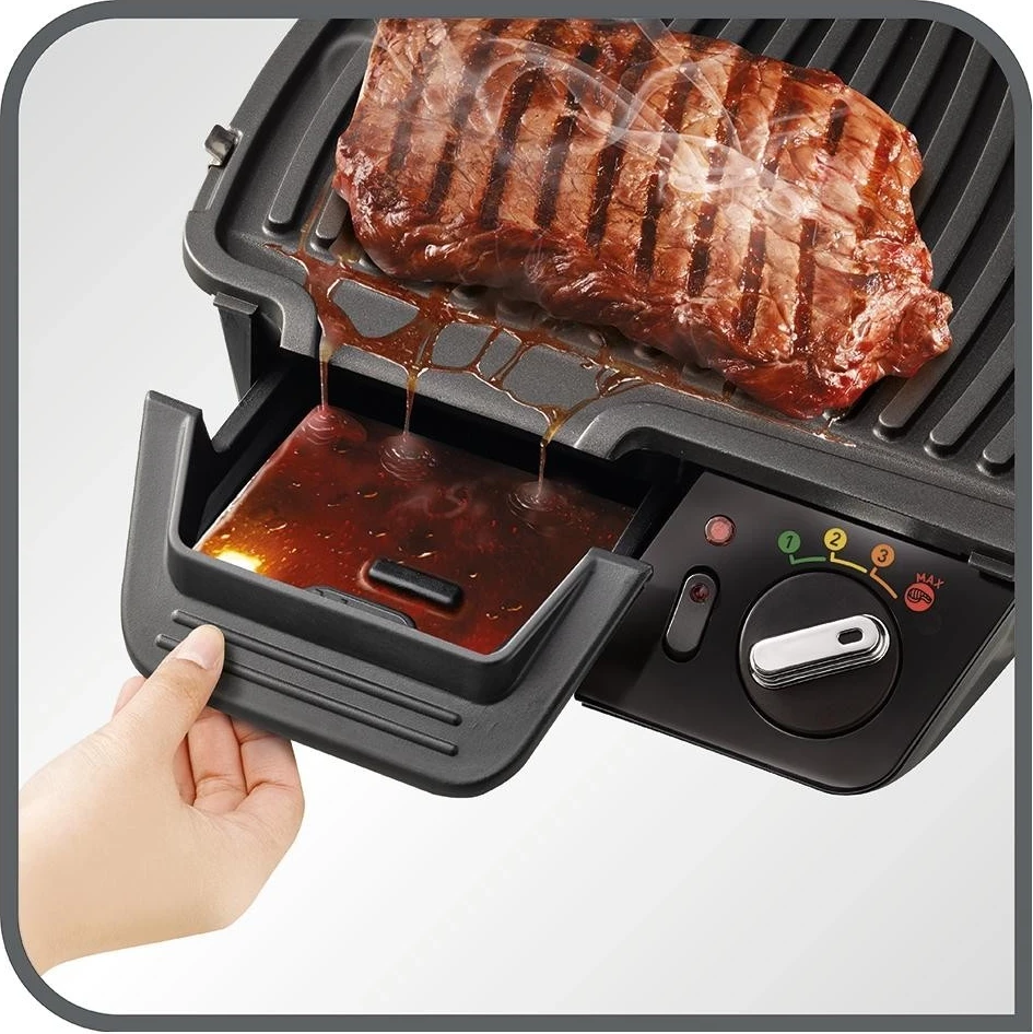 Grill kontakti Tefal SuperGrill GC451B12, me ngjyrë argjendi