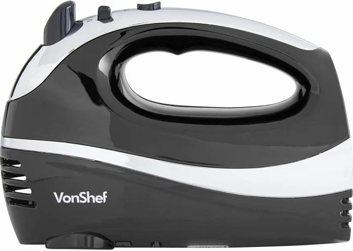 Mikser dore VONSHEF 2007067 300W 5 shpejtësi + turbo, set me 5 shtojca, zi/argjend