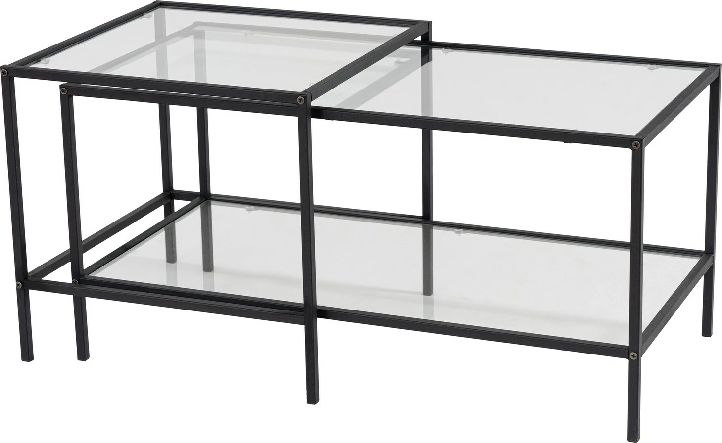 Set tavolinash kafeje Hanah Home, Sevay, e zezë
