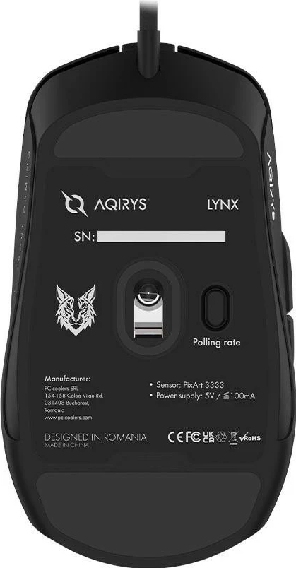 Maus AQIRYS LYNX, RGB, i zi