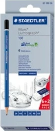 Set lapsash STAEDTLER Mars Lumograph 100, 6 copë, blu, 2 mm