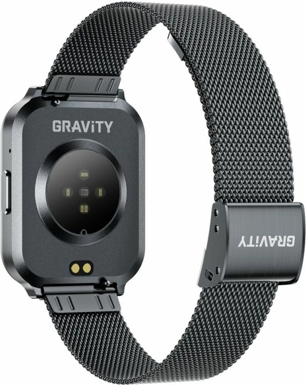 Smartwatch Gravity GT44-5, e zezë, set me rrip dhe byzylyk