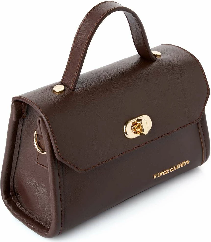 Minibag ngjyrë çokollate, Vince Camuto, Gela
