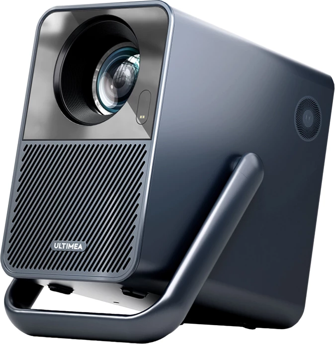 Projektor Ultimea Poseidon E40 1080p Android TV 11, 1000 ANSI, Wi‑Fi, blu e errët, set me telekomandë + kabllo HDMI