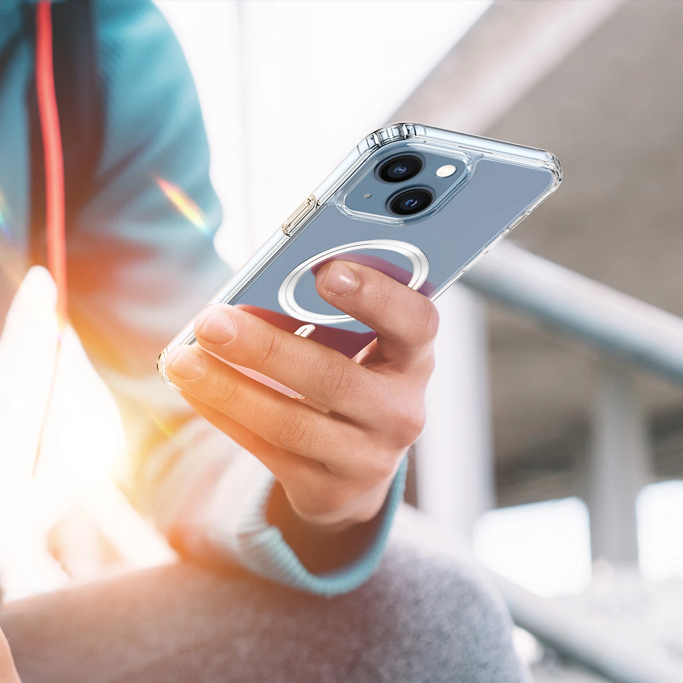 Mbështjellës Dux Ducis Clin për iPhone 14 Plus, kompatibil me MagSafe, Transparent