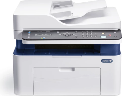 Printer multifunksional lazer XEROX WorkCentre 3025ni A4, bardh/zi, USB/LAN/Wi‑Fi, ADF 40 fletë, bardhë/blu