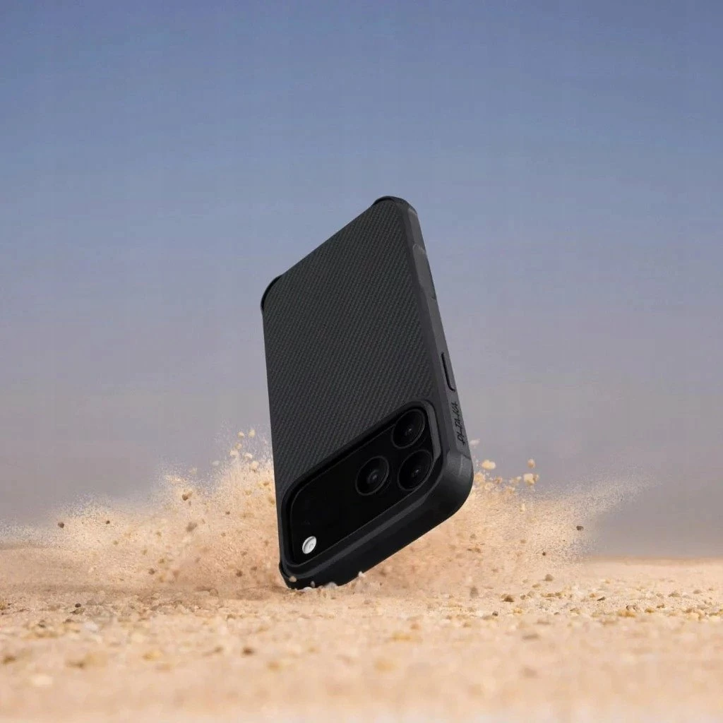 Mbështjellës Pitaka Aramid ProGuard KI1701MGPM për iPhone 17 Pro Max, MagSafe, aramid/TPU, i zi/gri