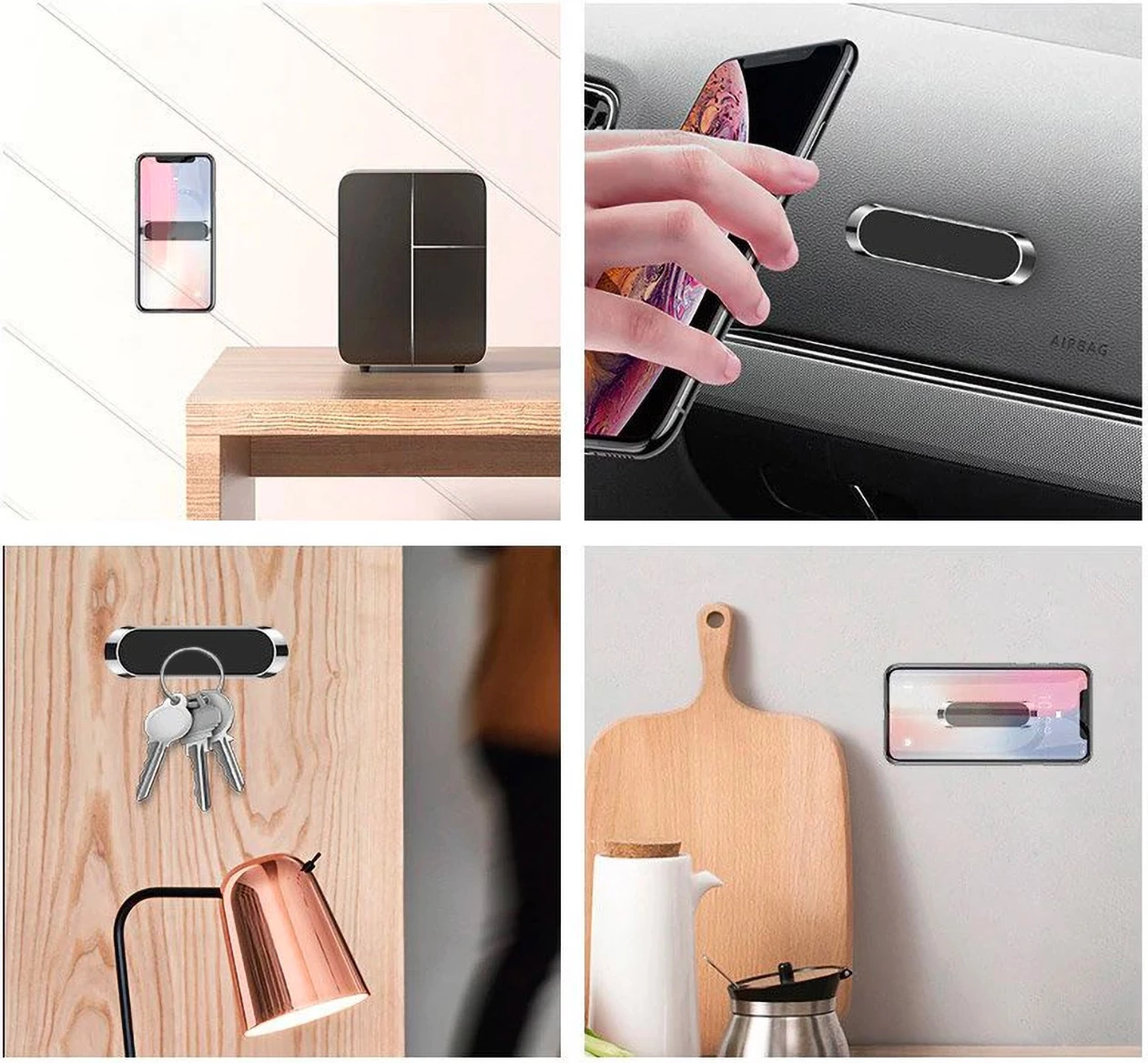 Mbajtës magnetik për telefon Wozinsky WMH-01, i zi