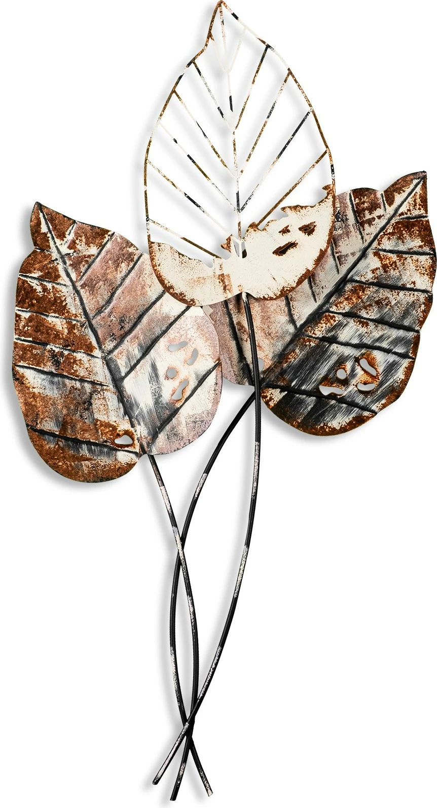 Aksesor dekorativ muri prej metali, Wallity, Fall 1, kafe dhe e zezë, 45x85cm