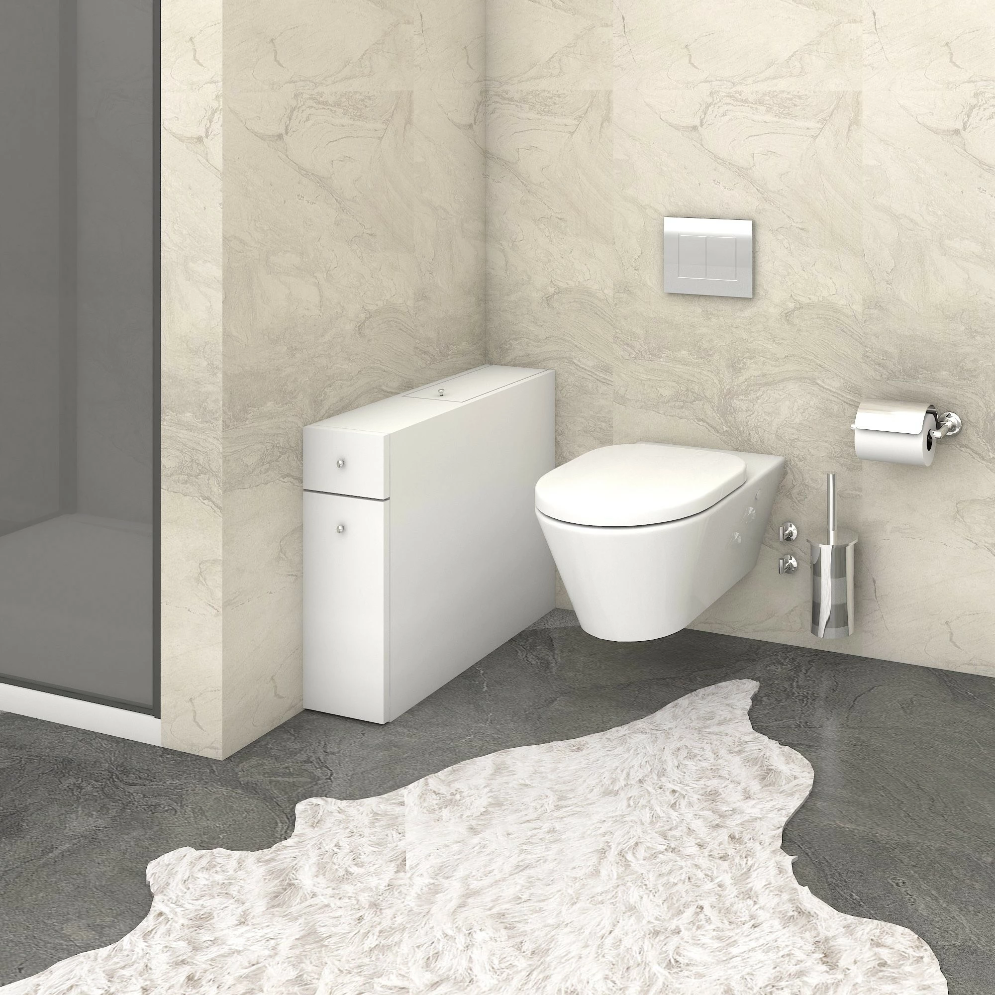 Dollap banjoje Hanah Home, Smart, i bardhë