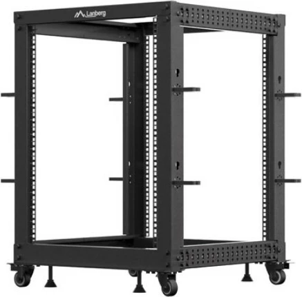 Raft i hapun për servera Lanberg OR01-6115-B, 15U, 600x600 mm, i zi