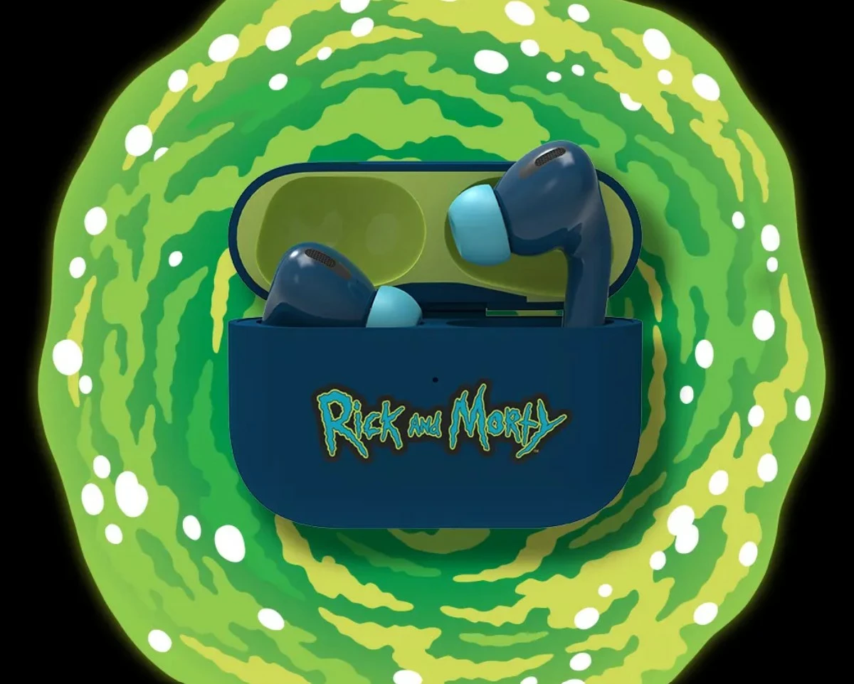 Kufje Moye Rick and Morty True Wireless, Bluetooth 5.4, USB-C, 4 orë, blu e errët