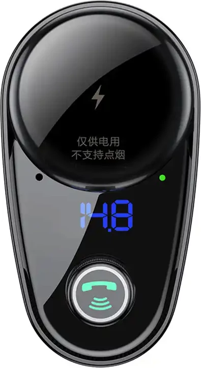 Transmetues Bluetooth për veturë Baseus S-06, MP3, 2x USB, i zi